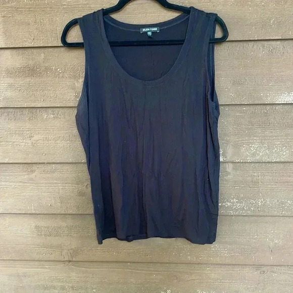 Eileen Fisher black stretch tank top size medium - Picture 1 of 6